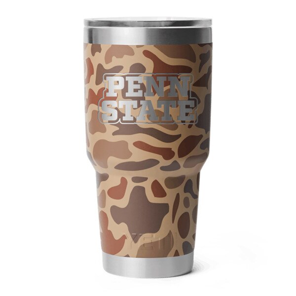 Yeti wetlands camo 30oz Rambler tumbler with Penn State